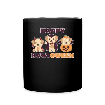 Labrador Happy Howloween Pumpkin Vampire Costume - Full Colour Mug - black - Front