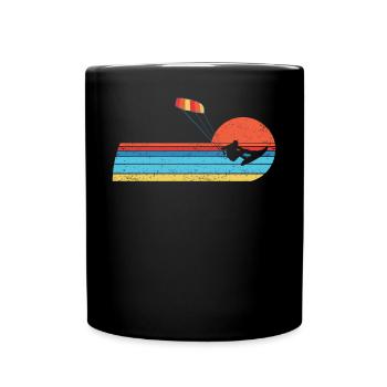 Kitesurf Kiteboard Kitesurfing Kite-Surf Vintage - Mug uni - noir - Devant