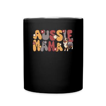 Berger australien Bleu Merle Groovy Aussie Mama - Mug uni - noir - Devant