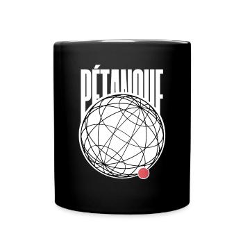 PETANQUE JEU DE BOULES GRAPHIQUE MODERNE - Mug uni - noir - Devant