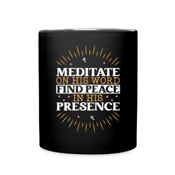 Méditation chrétienne Jésus Yoga Zen Christianisme - Mug uni - noir - Devant