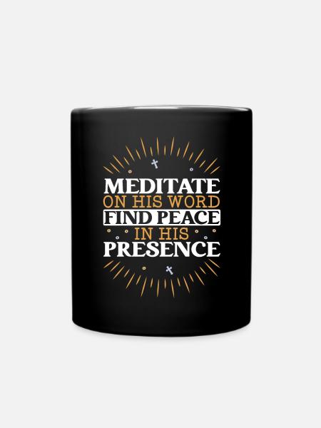 Christliche Meditation Jesus Yoga Zen Christentum - Tasse einfarbig - Schwarz