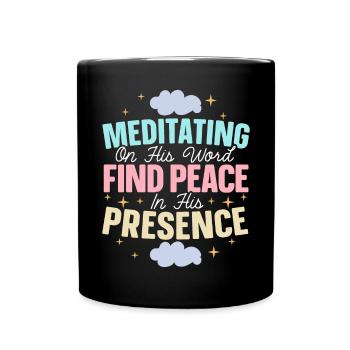 Méditation chrétienne Jésus Yoga Zen Christianisme - Mug uni - noir - Devant