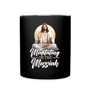 Méditation chrétienne Jésus Yoga Zen Christianisme - Mug uni - noir - Devant