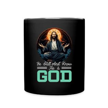 Méditation chrétienne Jésus Yoga Zen Christianisme - Mug uni - noir - Devant