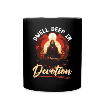 Christian Meditation Jesus Yoga Zen Christianity - Full Colour Mug - black - Front