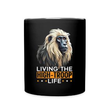 Baboon Monkey Lover Wildlife Animal Zookeeper - Full Colour Mug - black - Front