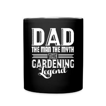 Gardening Dad And Gardening Legend - Full Colour Mug - black - Front