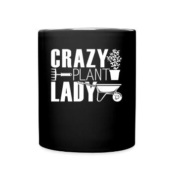 Gardening Gardening Crazy Plant Lady - Full Colour Mug - black - Front