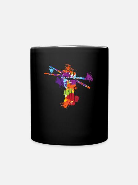 Drumsticks Splash Art - Tasse einfarbig - Schwarz