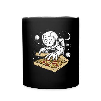 Astronaut pizza - Full Colour Mug - black - Front