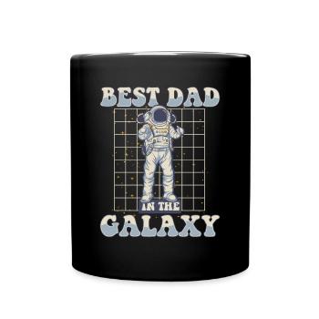 Meilleur papa dans la galaxie Taikonaut Cosmonaute - Mug uni - noir - Devant