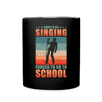 Chanteur né pour aller chanter - Mug uni - noir - Devant