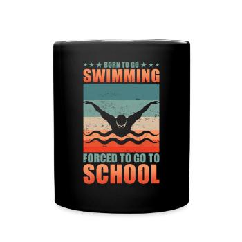 Schwimmer Geschenk Schwimmen Sport - Tasse einfarbig - Schwarz - Vorne