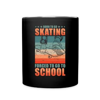 Skateboarder Skater School Dicton - Mug uni - noir - Devant