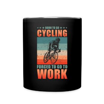 Fahrradfahrer Geschenk Rennrad Radfahrer Sport - Tasse einfarbig - Schwarz - Vorne