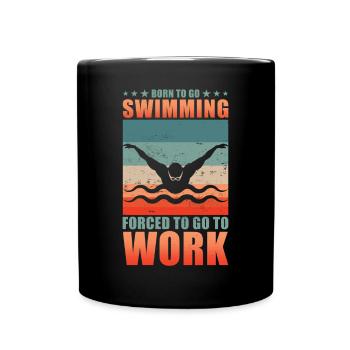 Schwimmer Geschenk Schwimmen Sport - Tasse einfarbig - Schwarz - Vorne