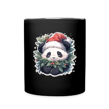 Panda Noël Panda Pandas Panda Noël - Mug uni - noir - Devant