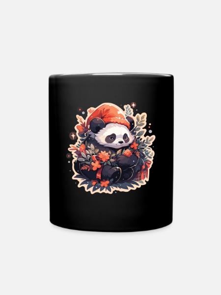 Panda Pandabär Panda Baby Pandas Panda Tier - Tasse einfarbig - Schwarz