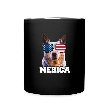 Chien de bétail australien USA Amérique Chiens Cadeau - Mug uni - noir - Devant