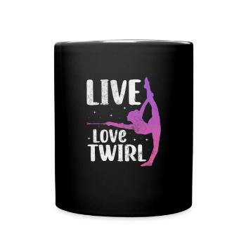 Baton Twirling - Mug uni - noir - Devant
