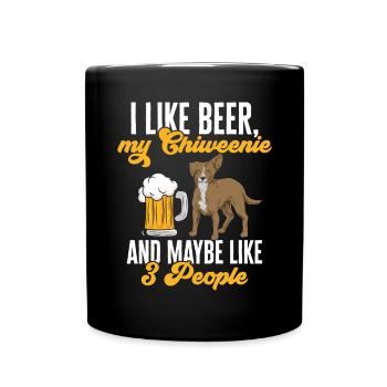 Chiweenie Chien - Mug uni - noir - Devant