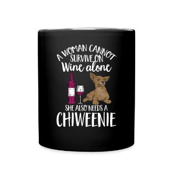 Chiweenie Chien - Mug uni - noir - Devant