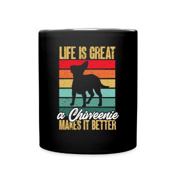 Chiweenie Chien - Mug uni - noir - Devant