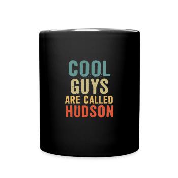 Cool guys are called Hudson - Tasse einfarbig - Schwarz - Vorne