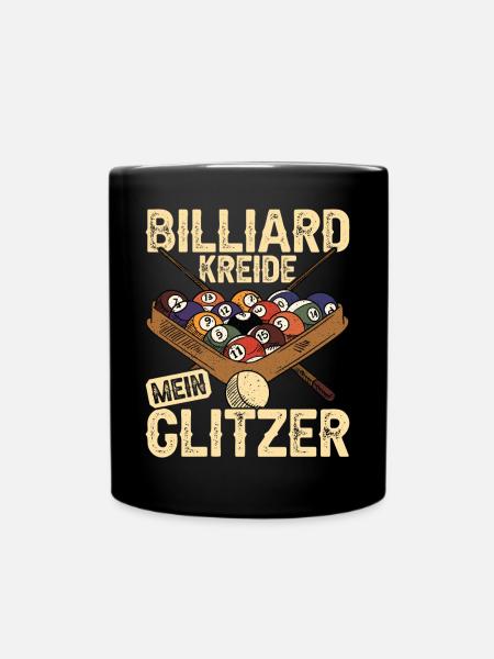 Billiard Billiardtisch Billiardkugel - Tasse einfarbig - Schwarz