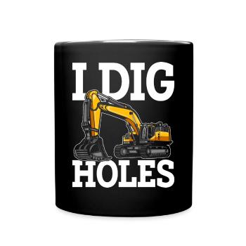 Drôle de conducteur d’excavatrice Équipement lourd HEO - Mug uni - noir - Devant