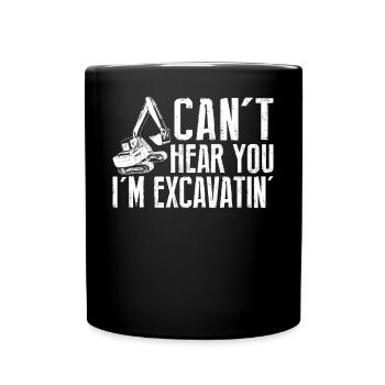 Drôle de conducteur d’excavatrice Équipement lourd HEO - Mug uni - noir - Devant
