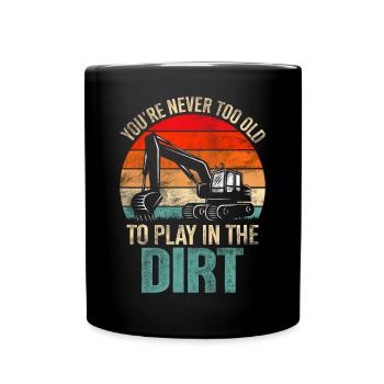 Drôle d’opérateur de pelle HEO - Mug uni - noir - Devant
