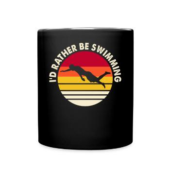 Flotteur de natation - Mug uni - noir - Devant
