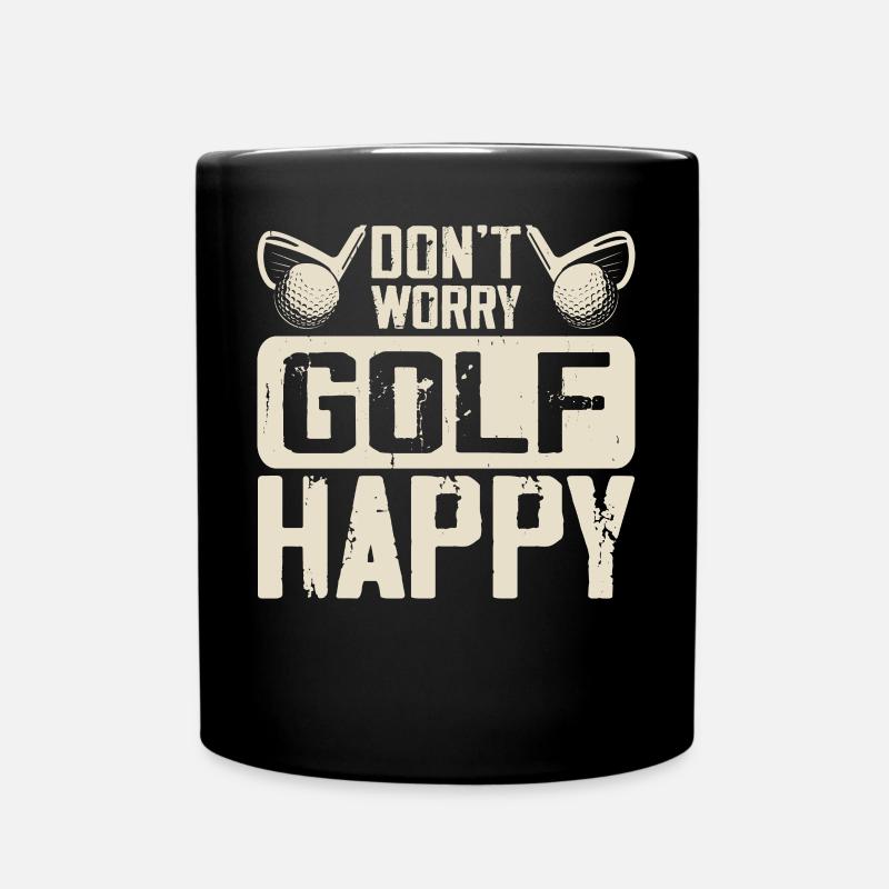 Golf Golfer - Tasse einfarbig - Schwarz