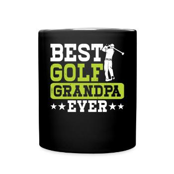 Golf Golfer Opa - Tasse einfarbig - Schwarz - Vorne