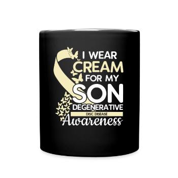 I wear cream for my son - awareness of - Full Colour Mug - black - Front