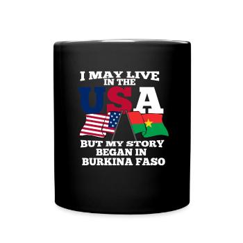 Burkina Faso Usa - Tasse einfarbig - Schwarz - Vorne