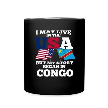 Congo America Usa Gift - Full Colour Mug - black - Front