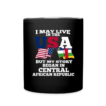 Central African Republic of Usa - Full Colour Mug - black - Front