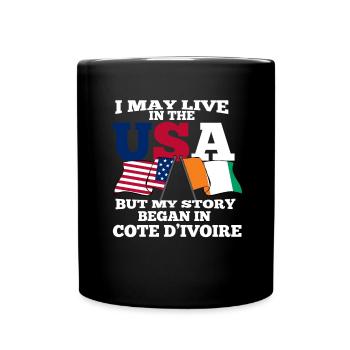 Côte d'Ivoire America Usa Gift - Full Colour Mug - black - Front