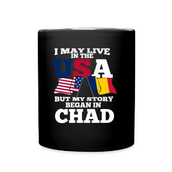 Chad America Usa Gift - Full Colour Mug - black - Front