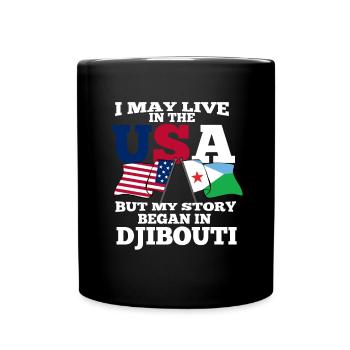 Djibouti America Usa Gift - Full Colour Mug - black - Front