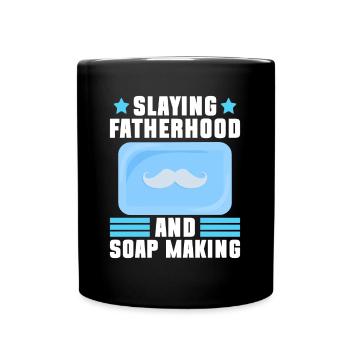 Soap making father soap boiler saying dad - Full Colour Mug - black - Front