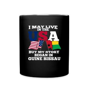 Guinea Bissau Amerika Usa Geschenk - Tasse einfarbig - Schwarz - Vorne