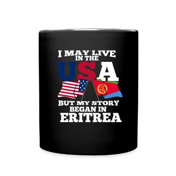 Eritrea Usa - Tasse einfarbig - Schwarz - Vorne