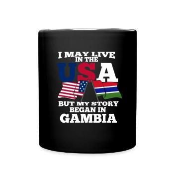 Gambia America Usa Gift - Full Colour Mug - black - Front