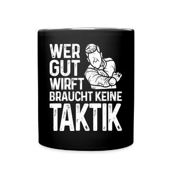 Wer gut legt braucht keine Taktik Bouler Petanque - Tasse einfarbig - Schwarz - Vorne