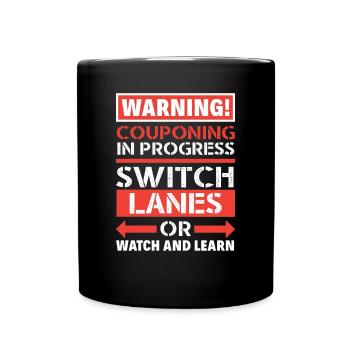 Funny Extreme Couponing Coupon Gift - Full Colour Mug - black - Front