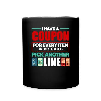 Funny Extreme Couponing Coupon Gift - Full Colour Mug - black - Front